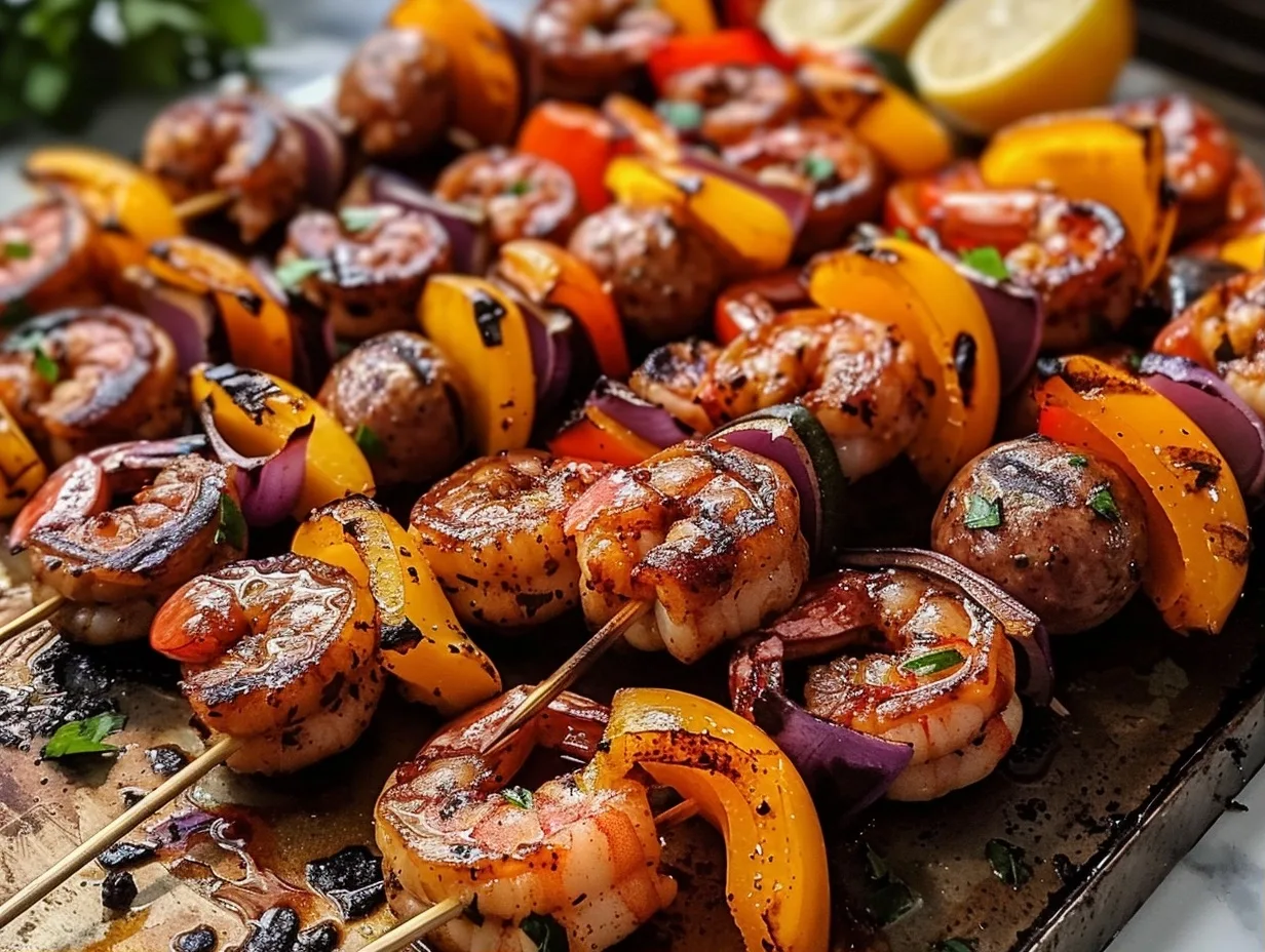 Sausage and Shrimp Kabobs for Cozy Family Dinners