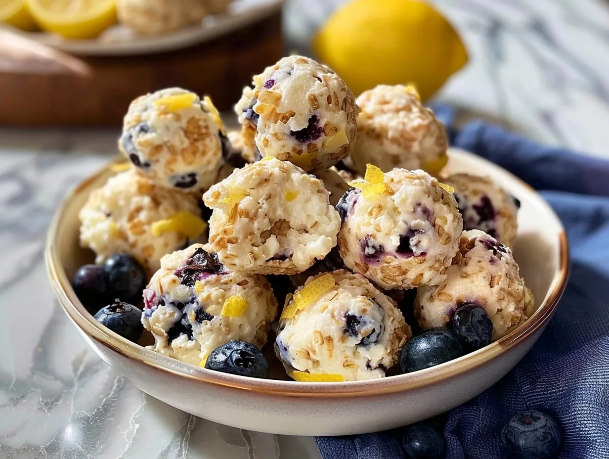 Lemon Blueberry Cottage Cheese Bites Recipe