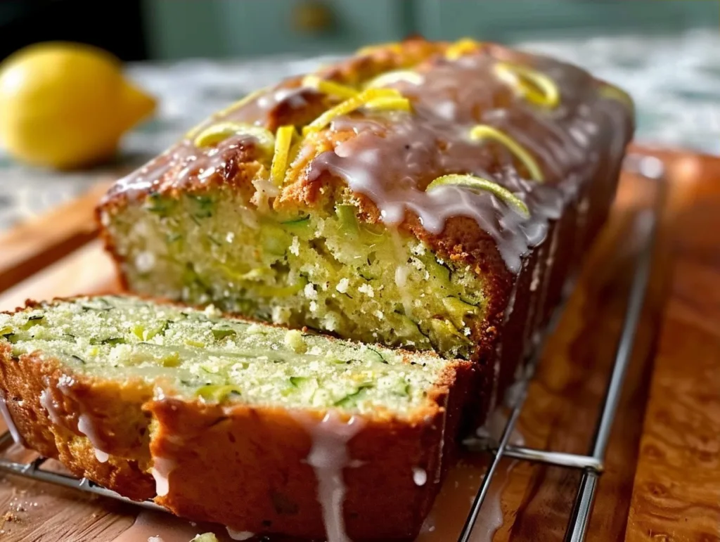 Homemade Glazed Lemon Zucchini Bread: The BEST!