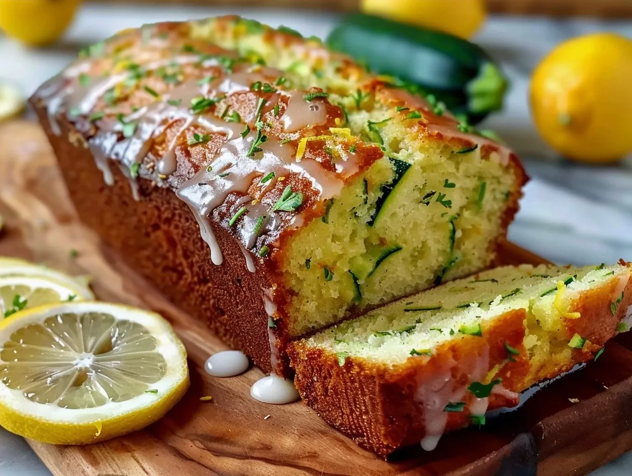 Homemade Glazed Lemon Zucchini Bread: The BEST!
