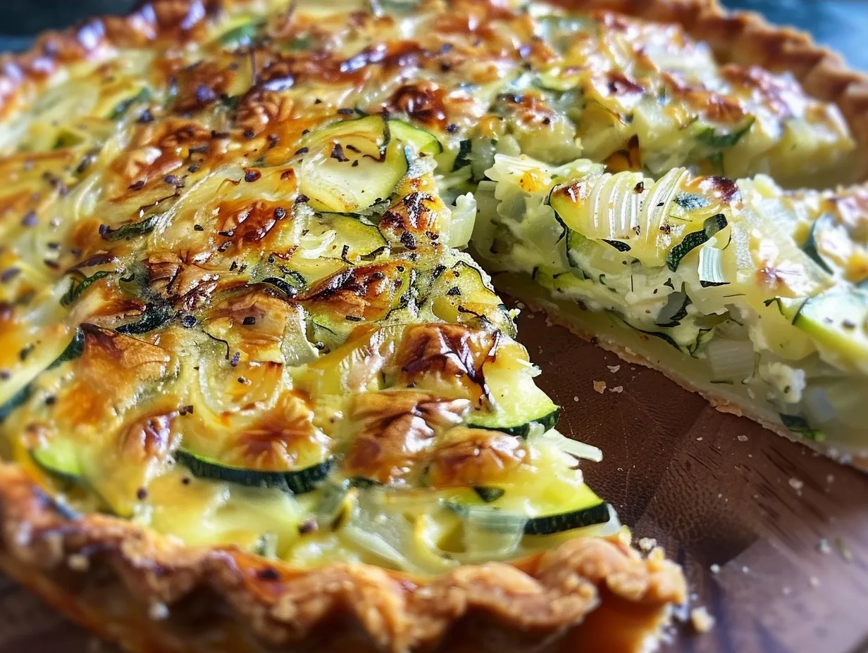 Easy Zucchini Onion Pie Recipe for Summer 2 Easy Zucchini Onion Pie Recipe for Summer