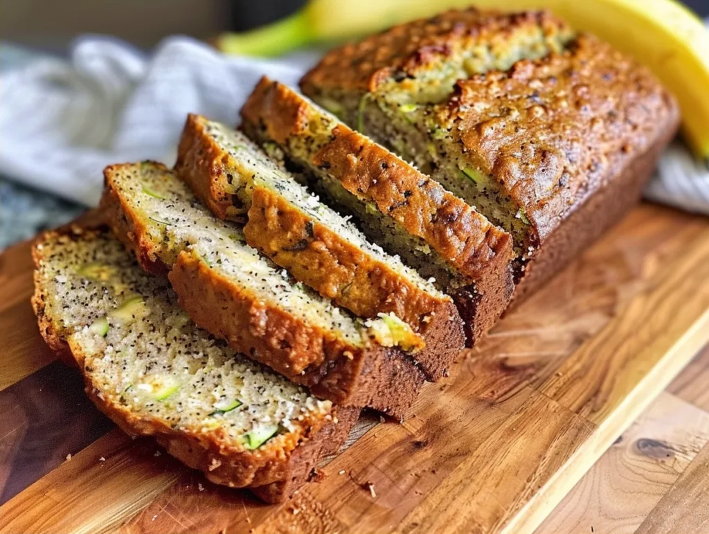 Moist Zucchini Banana Bread Recipe