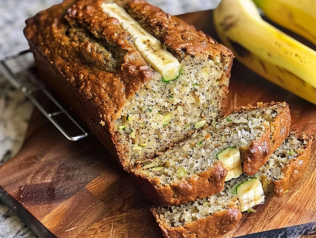 Moist Zucchini Banana Bread Recipe