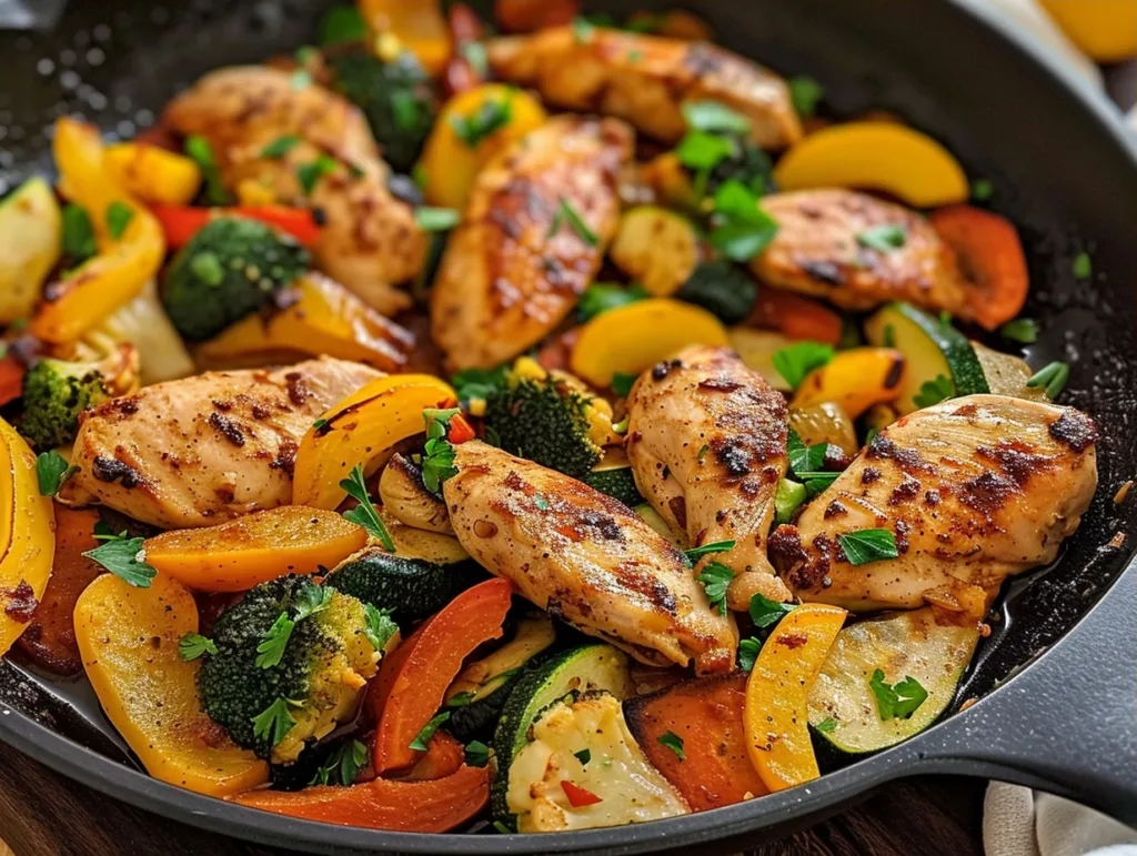 Healthy Chicken and Vegetables Skillet
