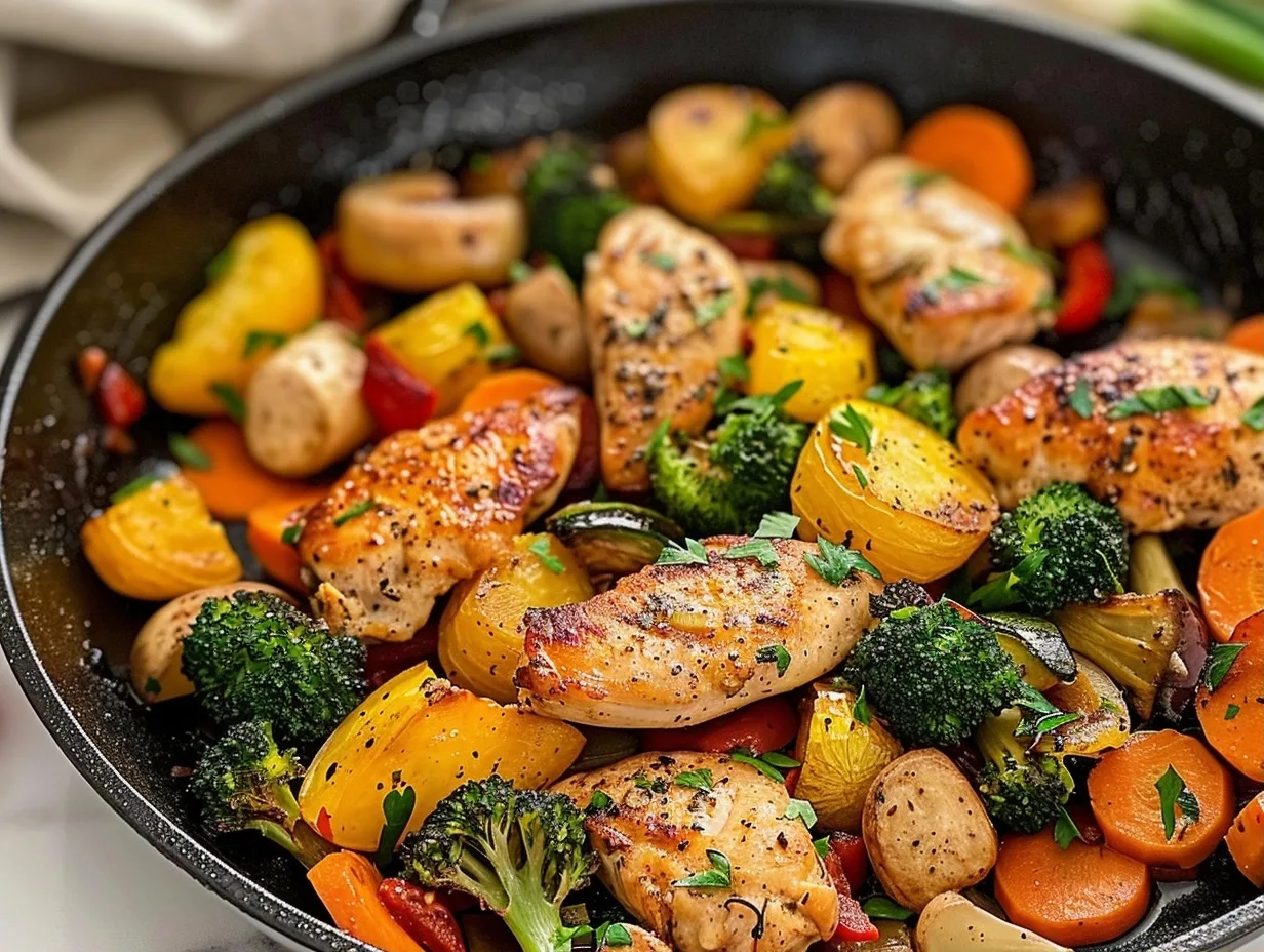 Healthy Chicken and Vegetables Skillet