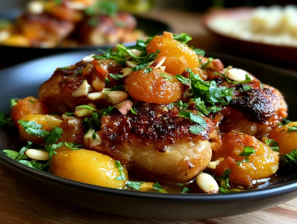 Persian Chicken with Apricots and Almonds 2