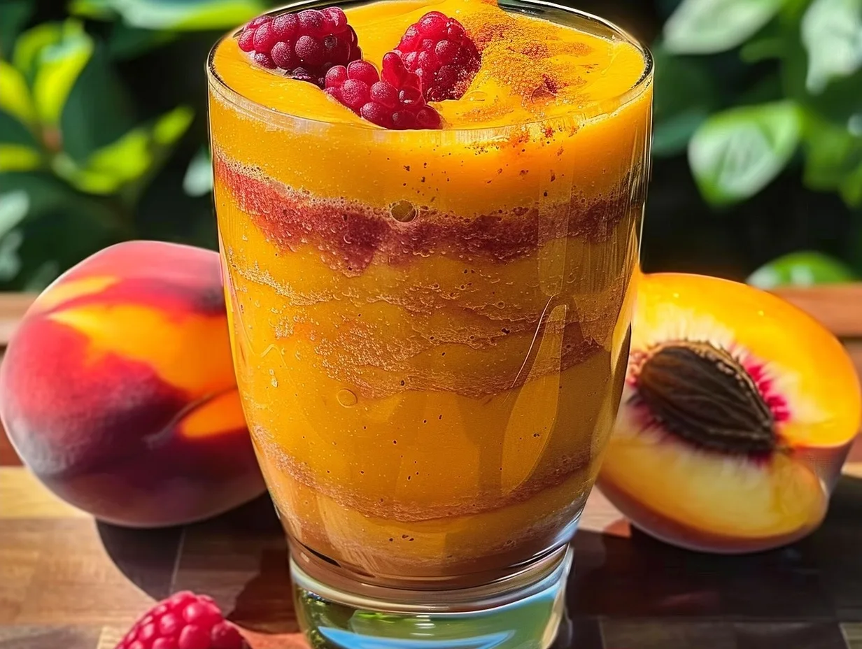 Golden Peach Sunrise Smoothie 2 Golden Peach Sunrise Smoothie