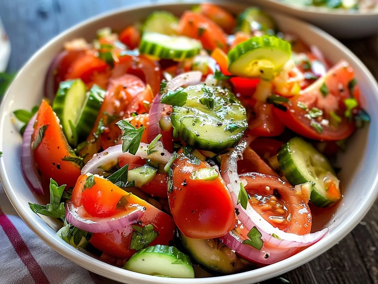Tomato, Cucumber, and Onion Salad: A Classic Family Favorite