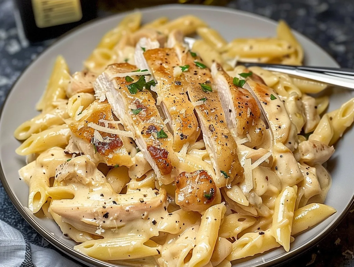 Leftover Rotisserie Chicken Recipes: Creamy Garlic Chicken Pasta 2 Leftover Rotisserie Chicken Recipes: Creamy Garlic Chicken Pasta