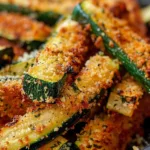 Crispy Parmesan Garlic Zucchini Fries Oven-Baked Delight