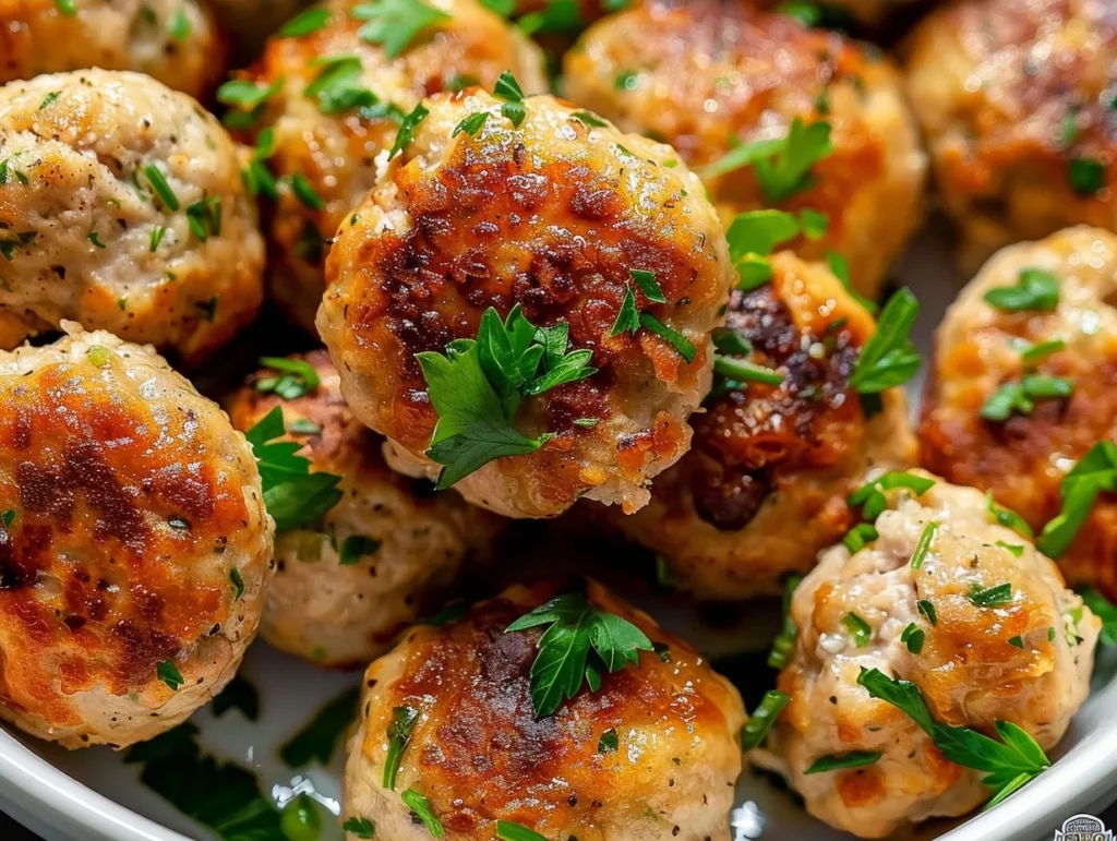 Ground Chicken Meatballs High Protein Dinner