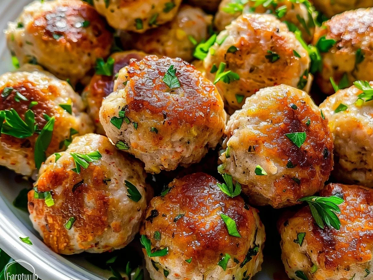 Ground Chicken Meatballs High Protein Dinner