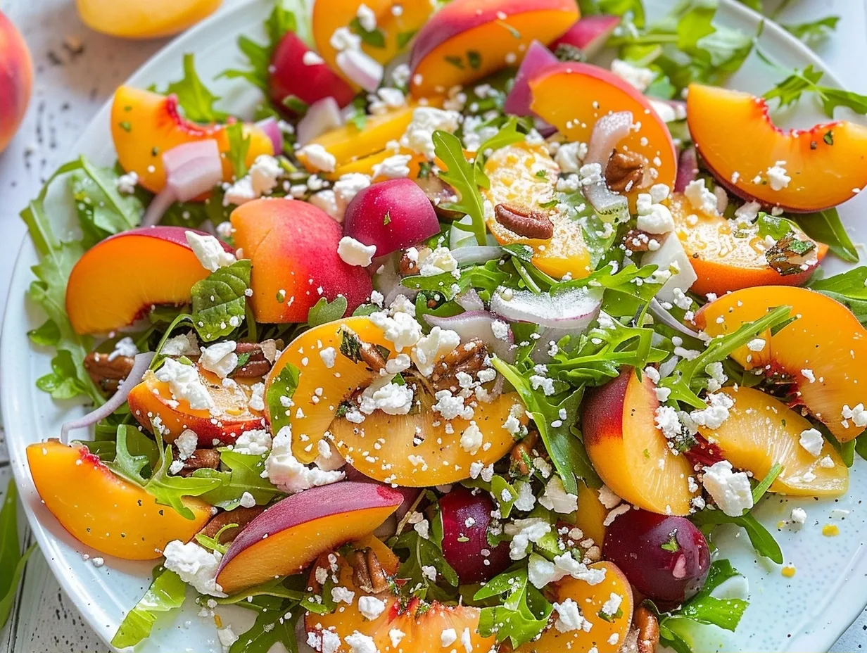 The Best Summer Peach Salad Recipe