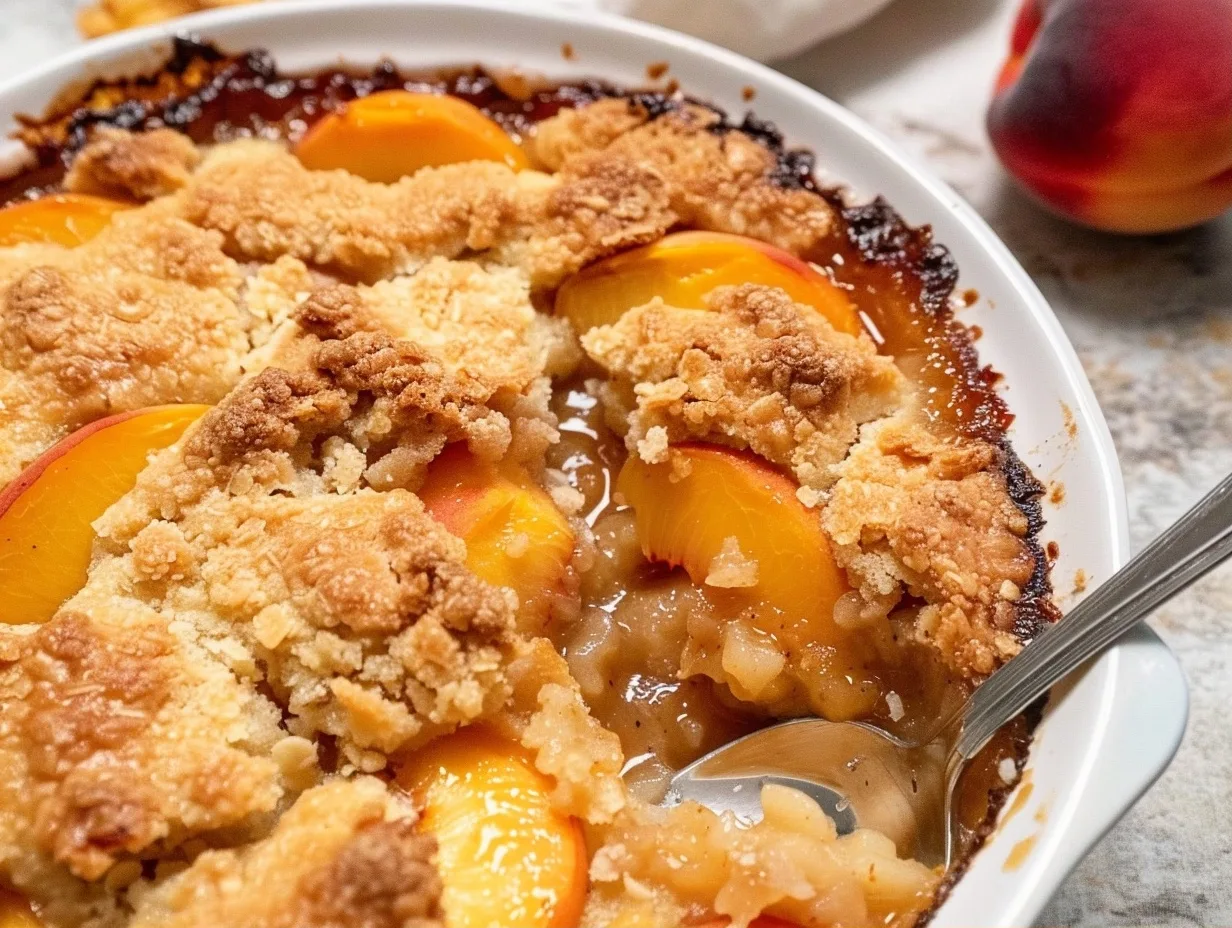 Easy Peach Cobbler Recipe 4 Ingredients 2 Easy Peach Cobbler Recipe 4 Ingredients