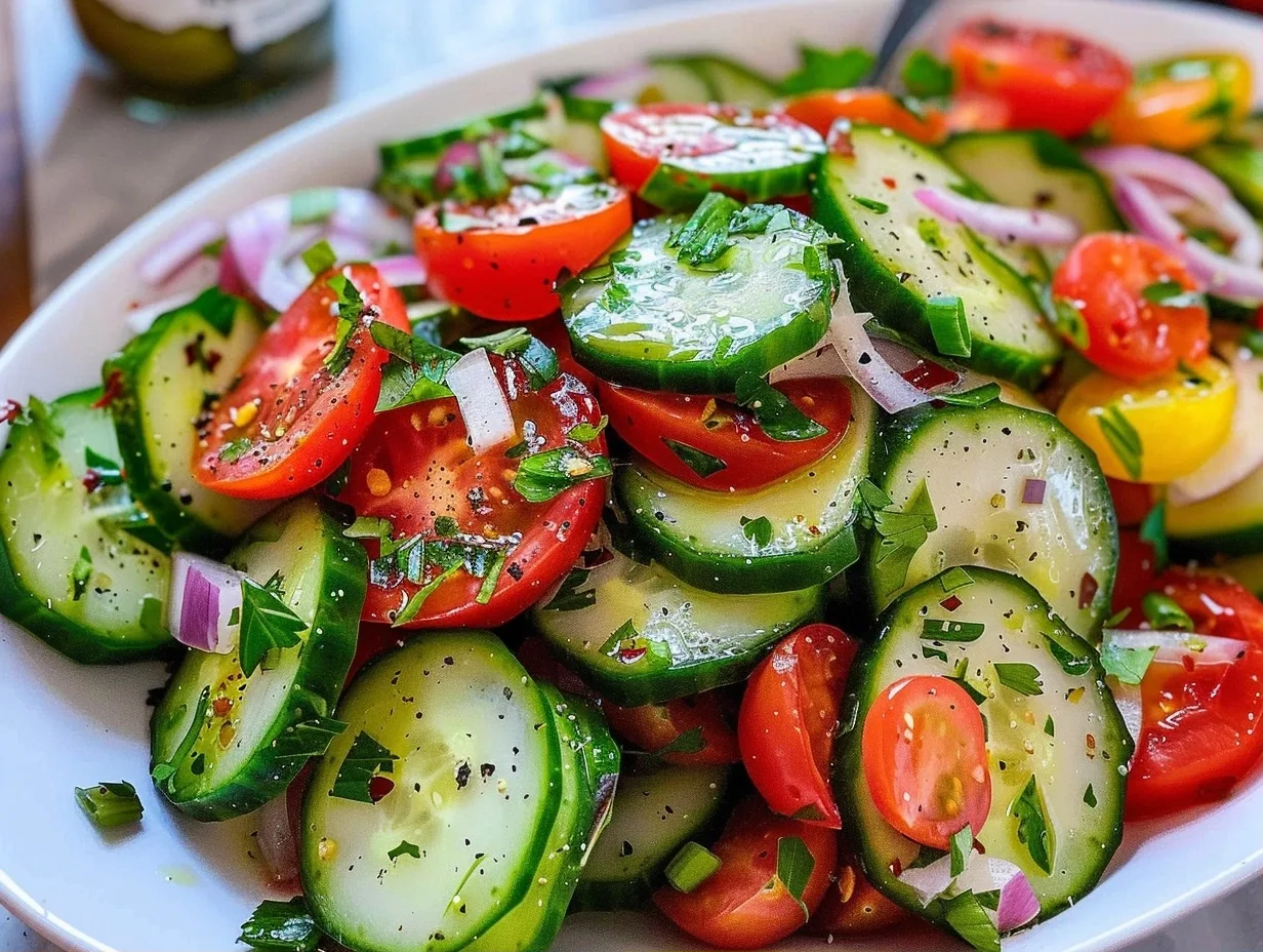The Best Refreshing Cucumber Tomato Salad 2 The Best Refreshing Cucumber Tomato Salad
