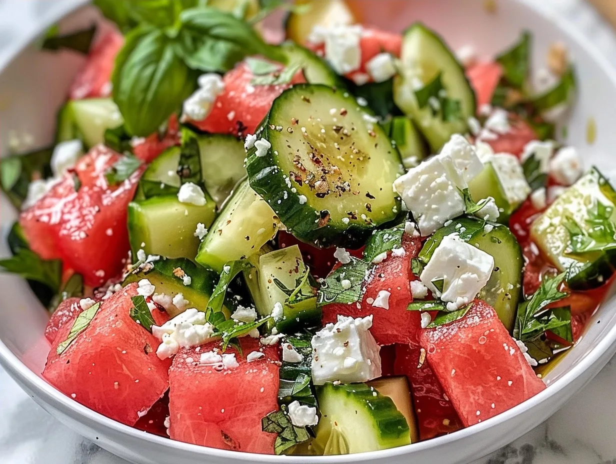 Watermelon Cucumber Feta Salad: The Perfect Summer Dish 2 Watermelon Cucumber Feta Salad: The Perfect Summer Dish
