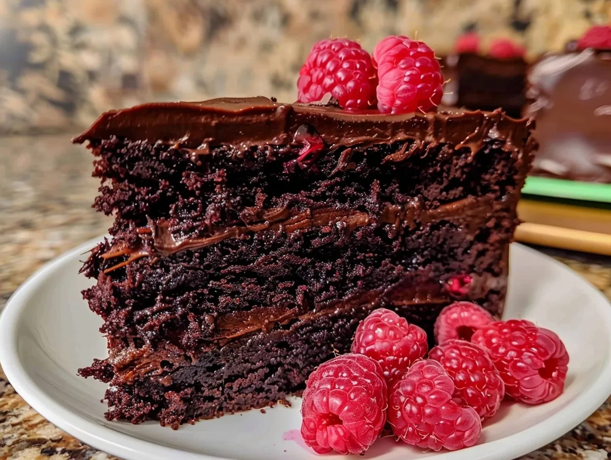Decadent Chocolate Raspberry Cake 2 Decadent Chocolate Raspberry Cake