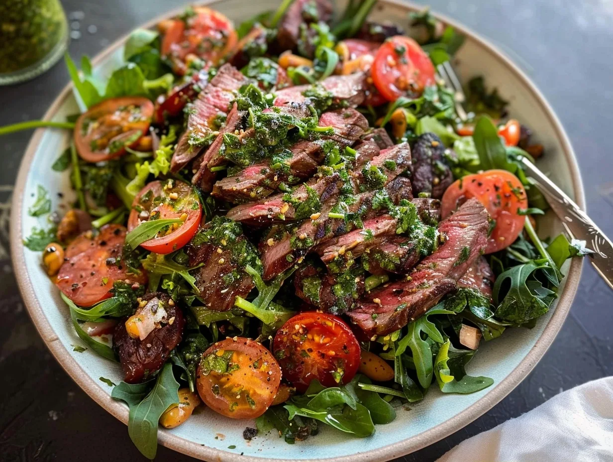 Easy Chimichurri Steak Salad Recipe
