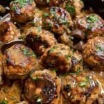 Garlic Butter Chicken Marsala Meatballs