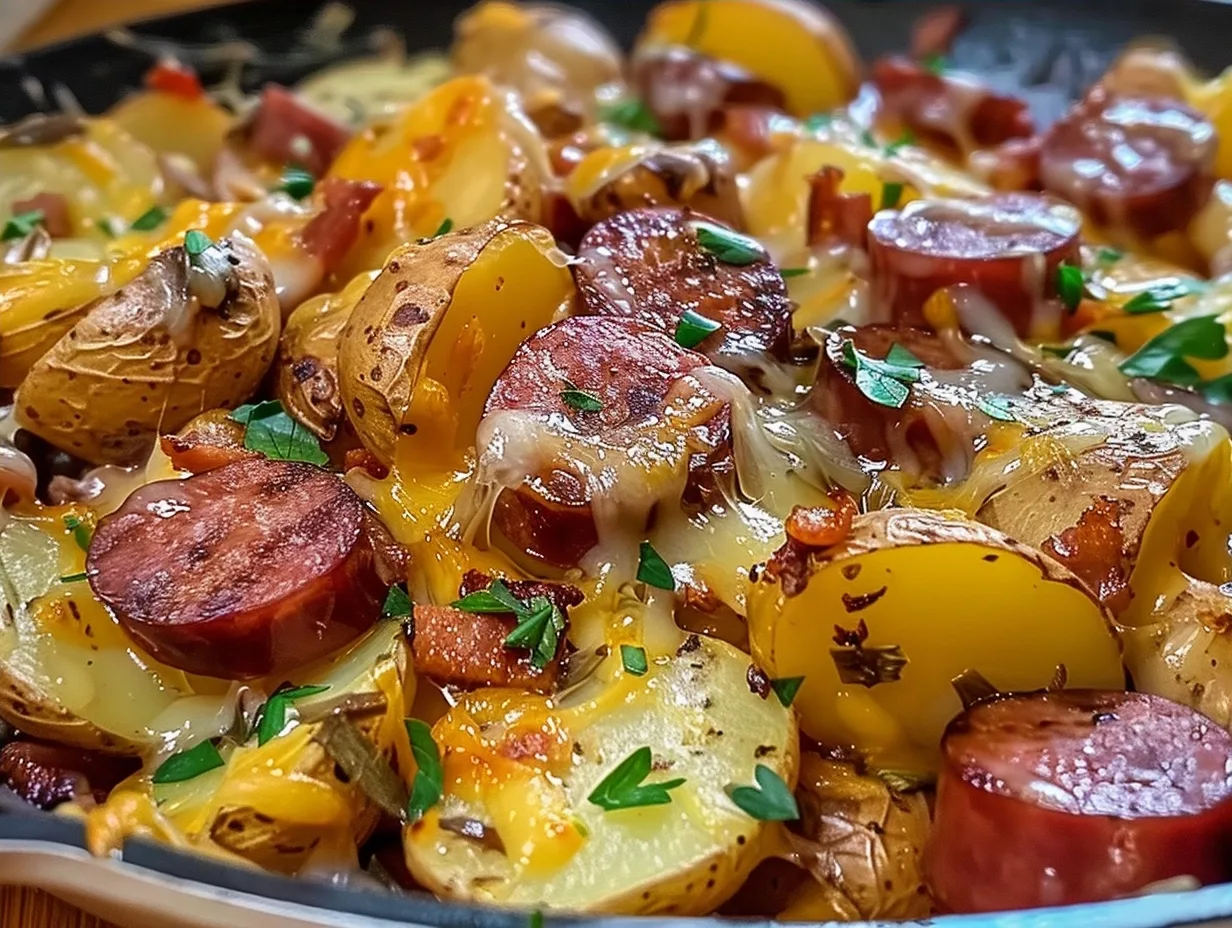 Ranch Potatoes with Smoked Sausage Skillet Recipe