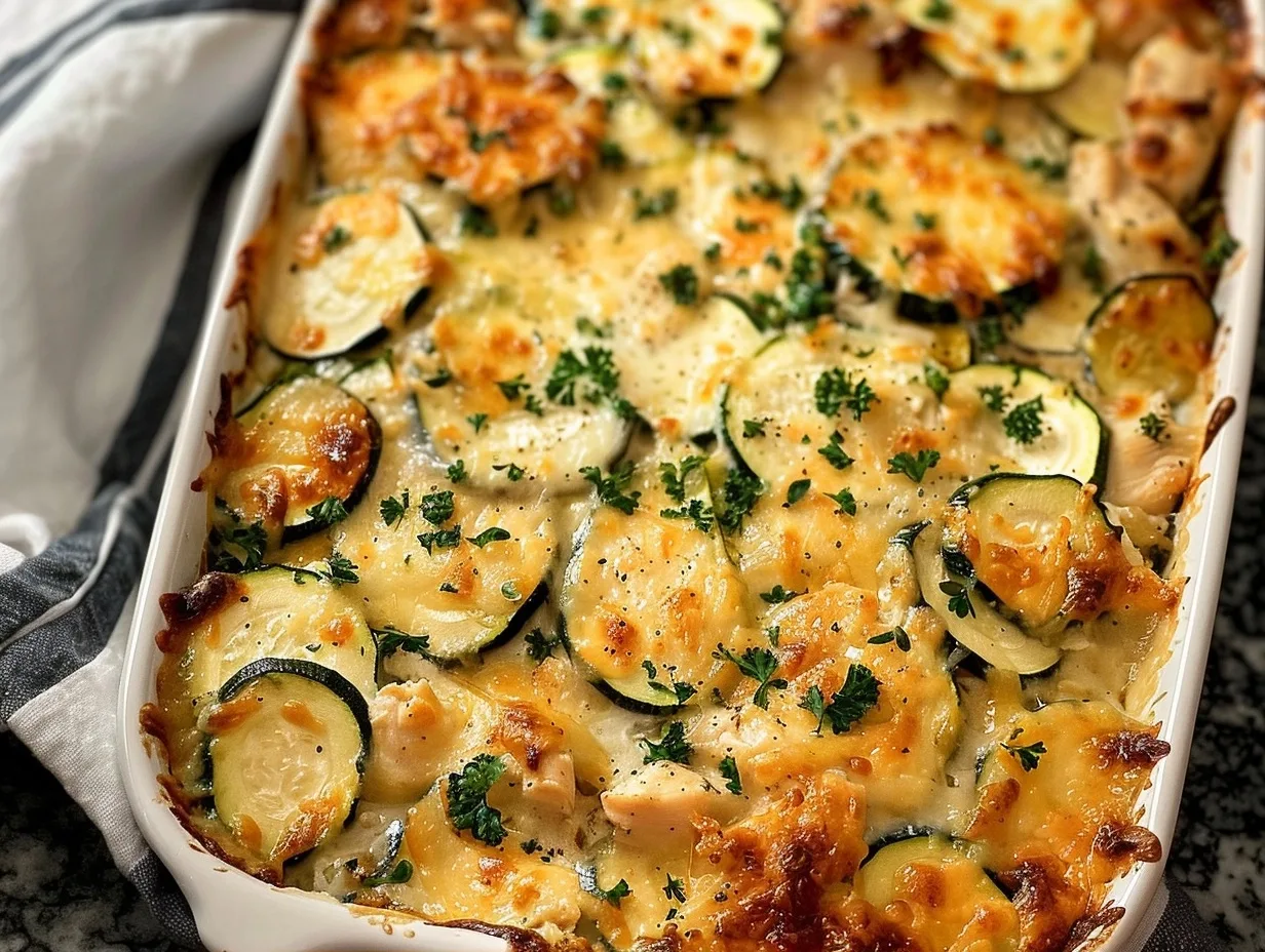 Creamy Easy Chicken Zucchini Casserole Recipe