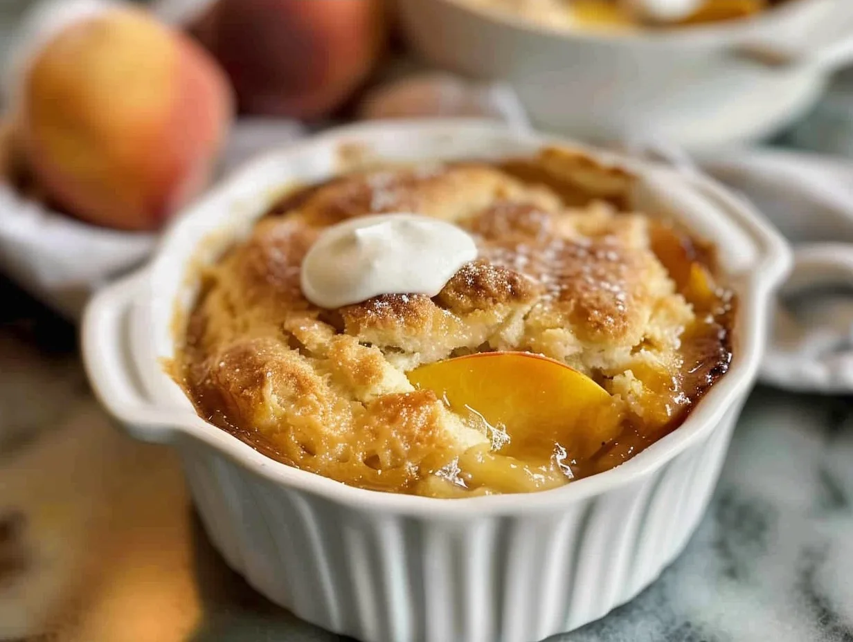 Individual Mini Peach Cobbler