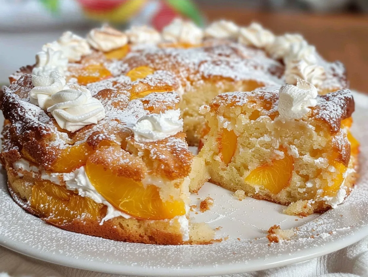 Easy Peaches and Cream Cake Recipe for Summer