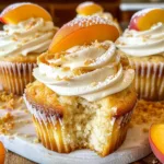 Homemade Peach Cupcakes with Spiced Buttercream