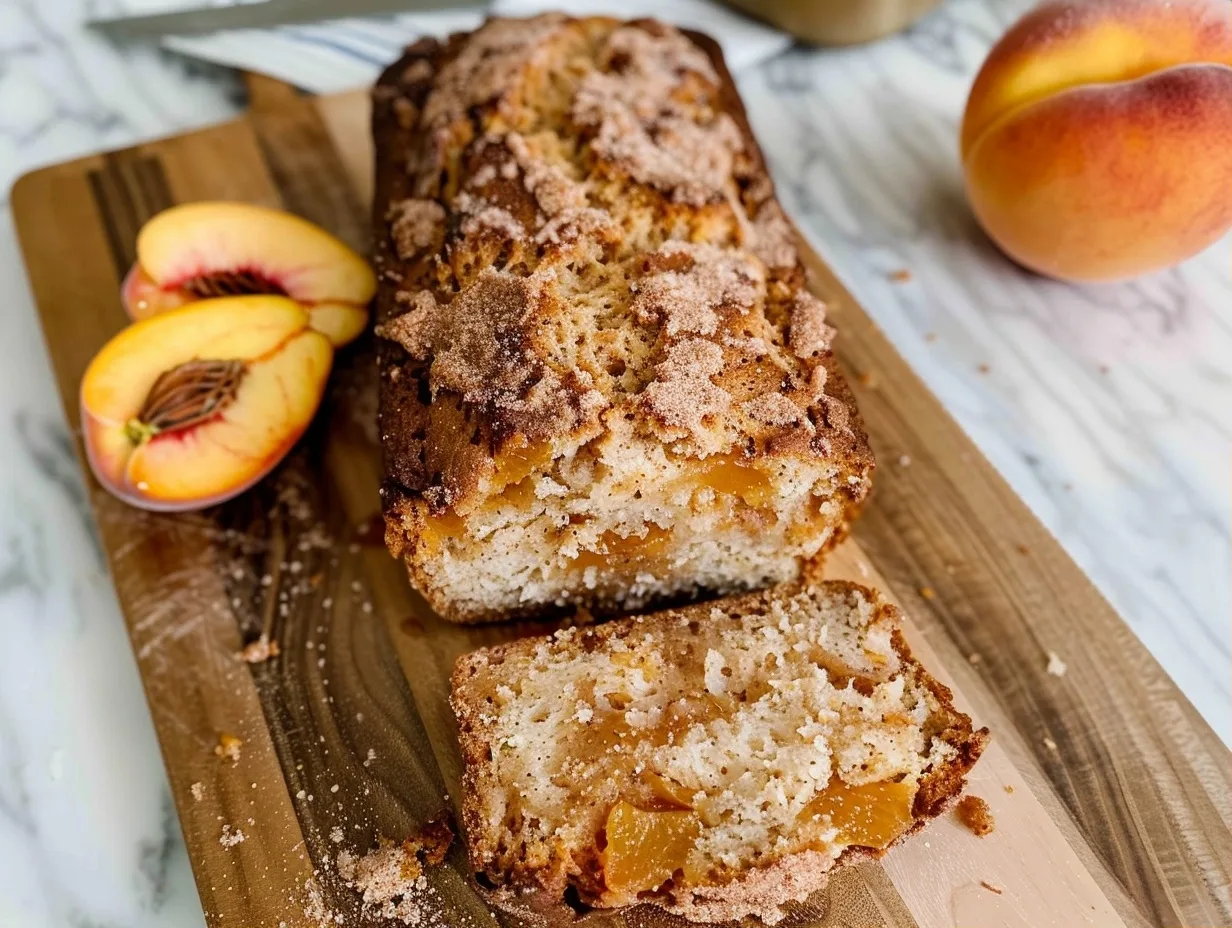 The Best Cinnamon Peach Bread Recipe