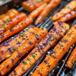 Grilled Carrots with Honey Brown Sugar Glaze