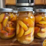 Homemade Canned Vanilla Bean Peaches
