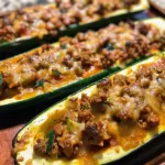 Easy Beef Stuffed Zucchini Boats Recipe