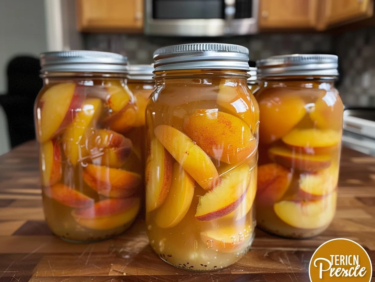 Homemade Canned Vanilla Bean Peaches