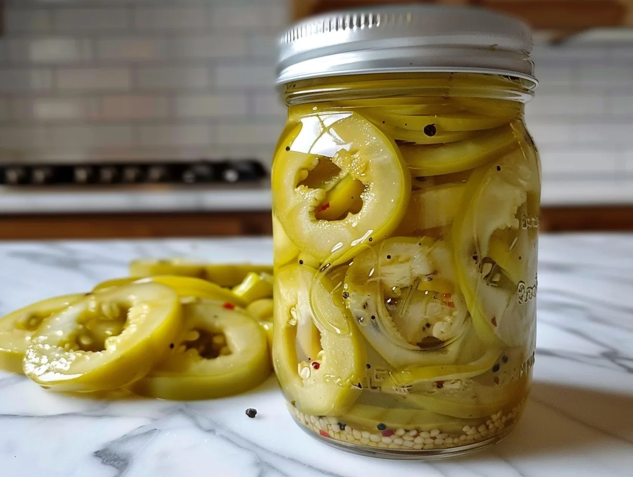 Refrigerator Pickled Banana Pepper Rings