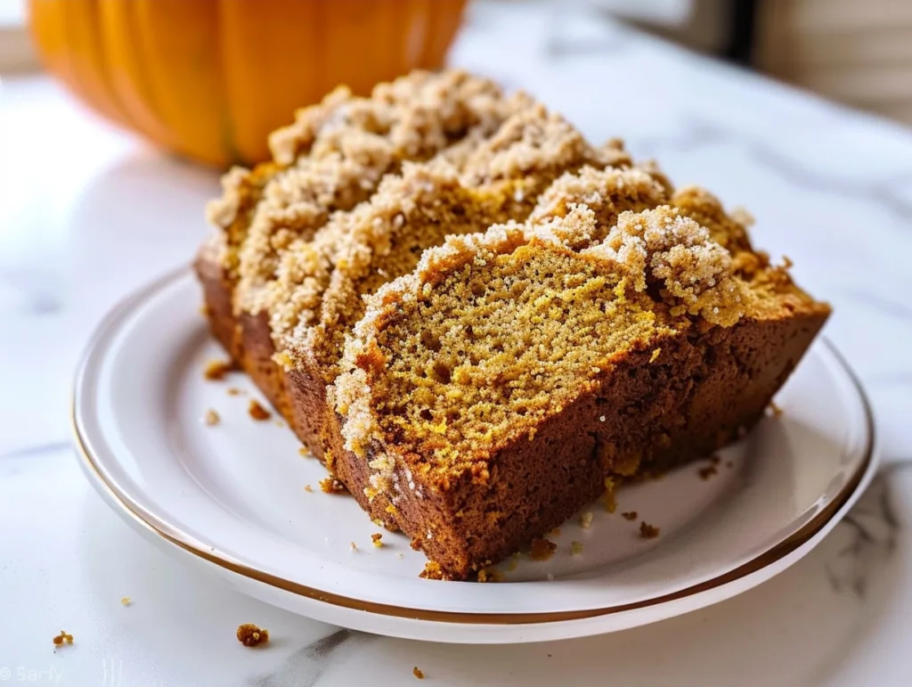 Easy Pumpkin Bread with Crumb Topping
