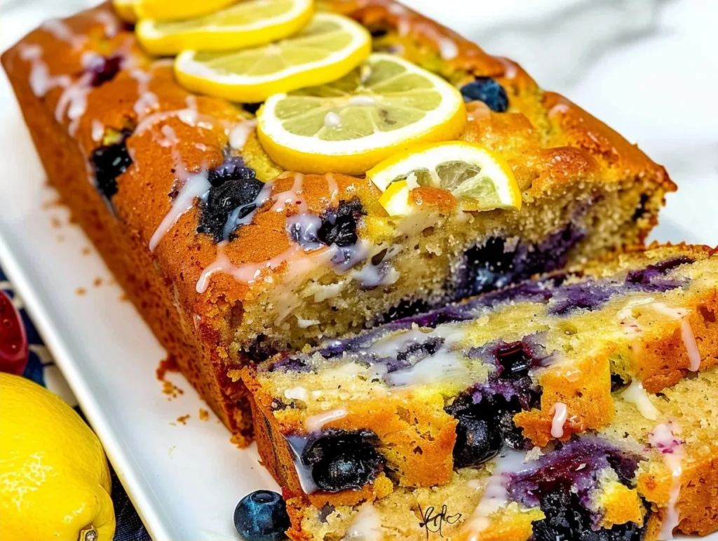 Low Carb Keto Lemon Blueberry Zucchini Bread Recipe