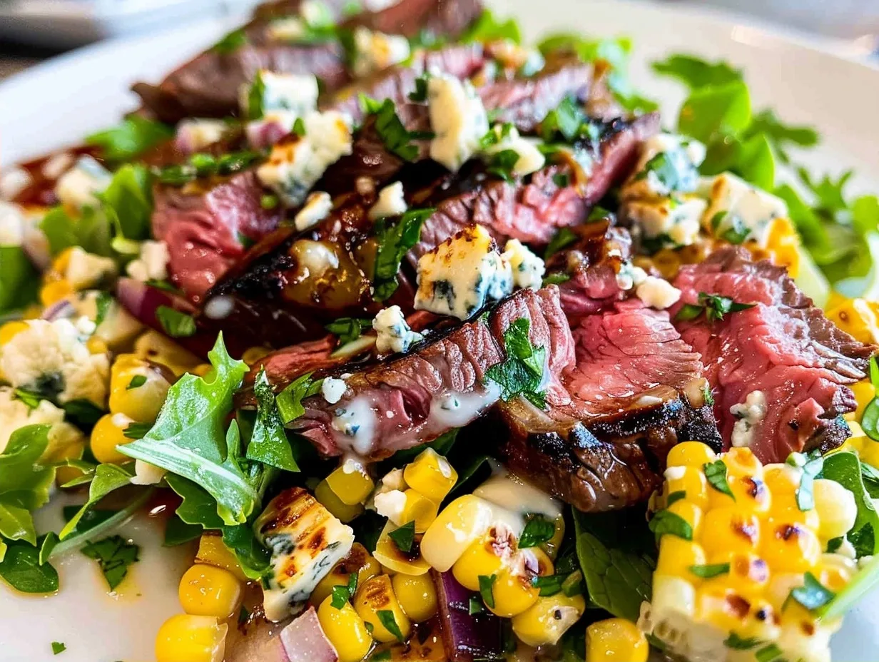 Steak Gorgonzola Salad with Grilled Corn 3 Steak Gorgonzola Salad with Grilled Corn