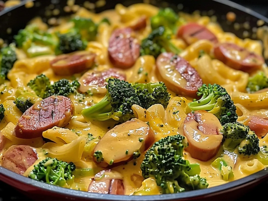 Creamy Kielbasa and Broccoli Skillet Recipe 4 Creamy Kielbasa and Broccoli Skillet Recipe