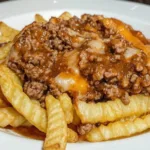 Tex-Mex Loaded Fries Poutine ; Loaded Fries with Taco Beef and Gravy 2