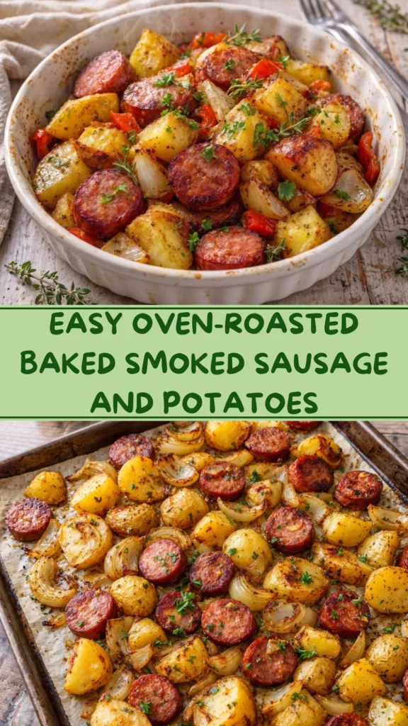 Baked Smoked Sausage and Potatoes – Easy Oven-Roasted Dinner 8 Baked Smoked Sausage and Potatoes – Easy Sheet Pan Dinner