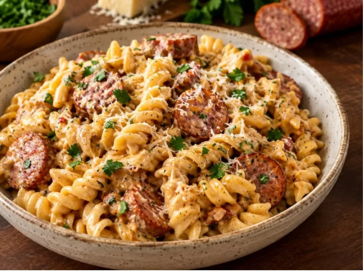 Creamy Andouille Sausage Pasta 1